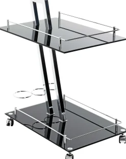 Servierwagen Sam - 60x40x72 cm - Sicherheitsglas/schwarz