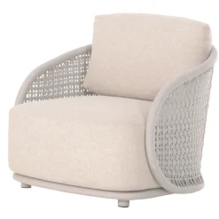Sessel Amora Gescova - Aluminium und Olefin - 81x93x71 cm - Grau