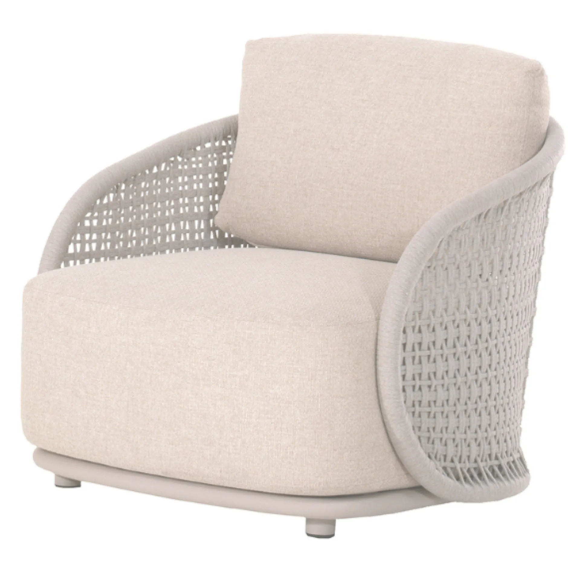 Sessel Amora Gescova - Aluminium und Olefin - 81x93x71 cm - Grau