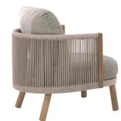 Sessel für den Außenbereich Mendoza - gescova - 83x80x90 cm - beige/Teak