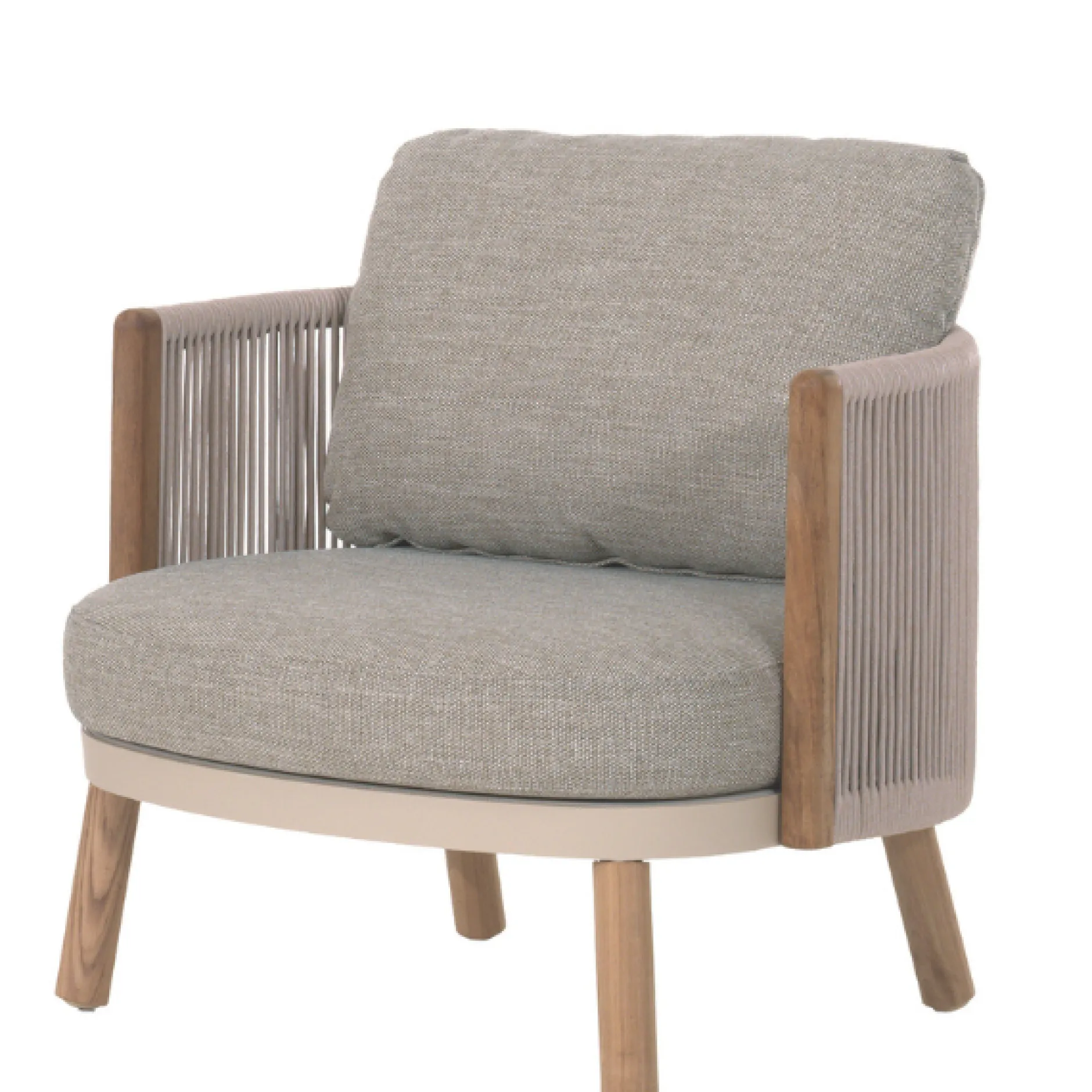 Sessel für den Außenbereich Mendoza - gescova - 83x80x90 cm - beige/Teak