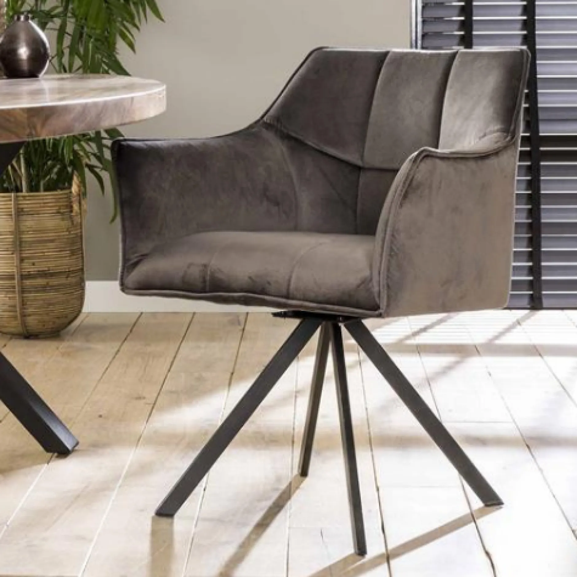 Sessel Rasto velours - anthrazit