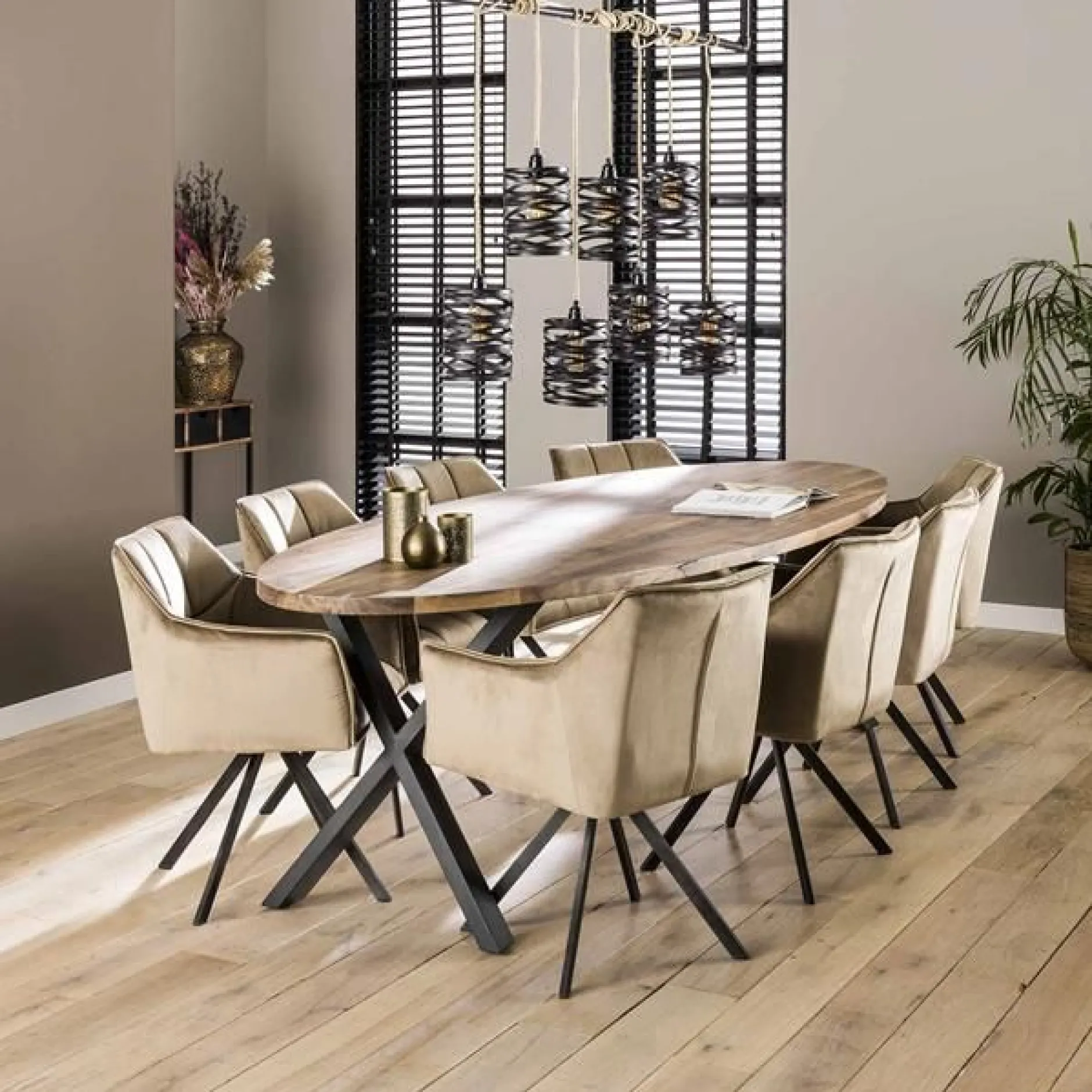 Sessel Rasto velours - champagne