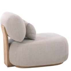 Sessel Ruby für den Außenbereich von Gescova - Teakholz und Beige - 90x95x80 cm