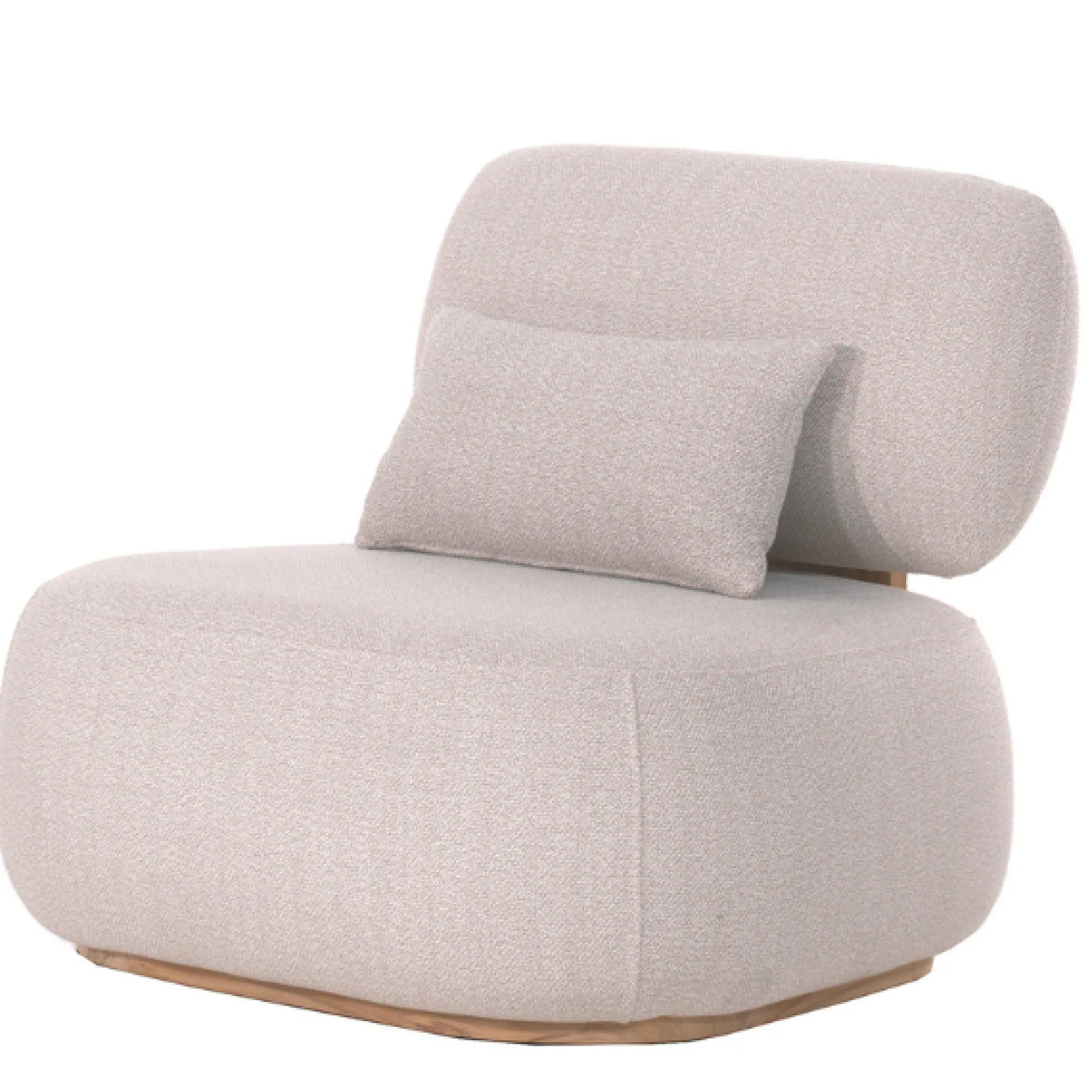 Sessel Ruby für den Außenbereich von Gescova - Teakholz und Beige - 90x95x80 cm
