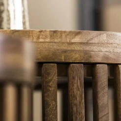 Set aus 2 runden Couchtischen Goma mit Ablage - Mangoholz