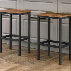 Set aus zwei Barhockern Isolde - braun/schwarz