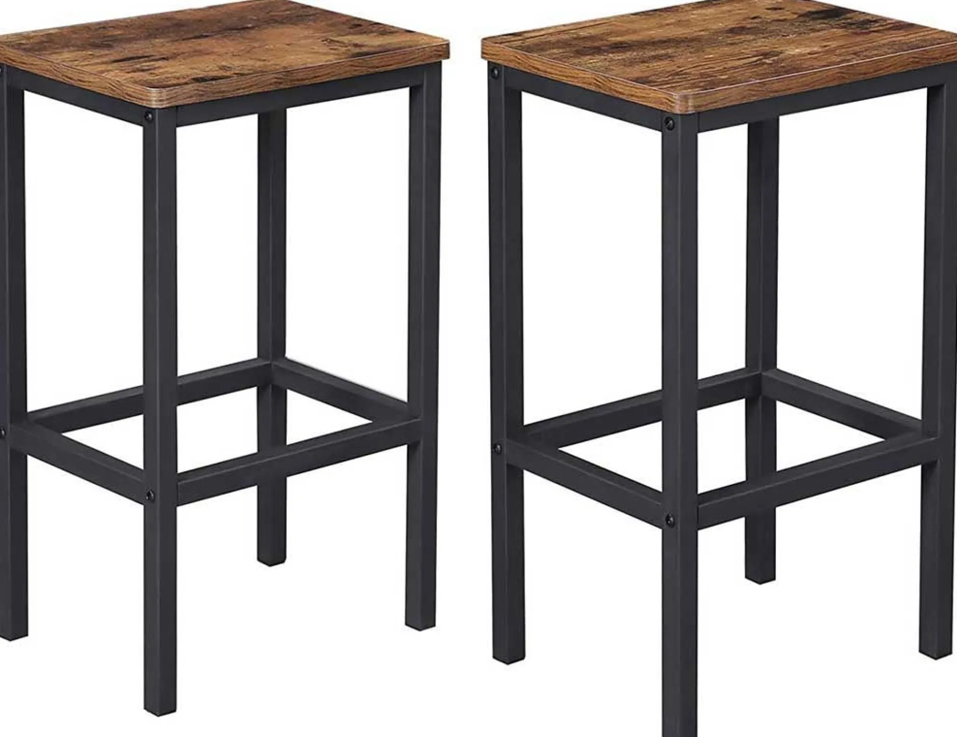 Set aus zwei Barhockern Isolde - braun/schwarz