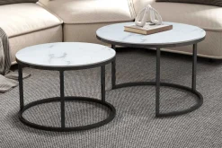 Set mit 3 Beistelltischen Jenna - alte Eiche
