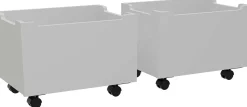 Set mit 2 Schubladen Forrest - mit Rollen - Buche - weiß