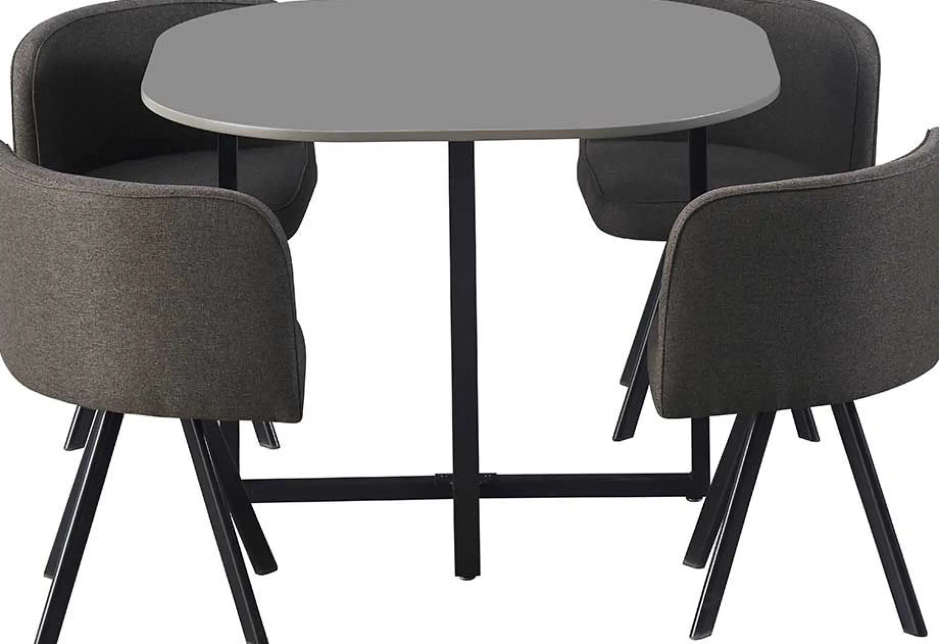 Set Tisch und Stühle Eva | 100 x 100 x 75 cm | Grau