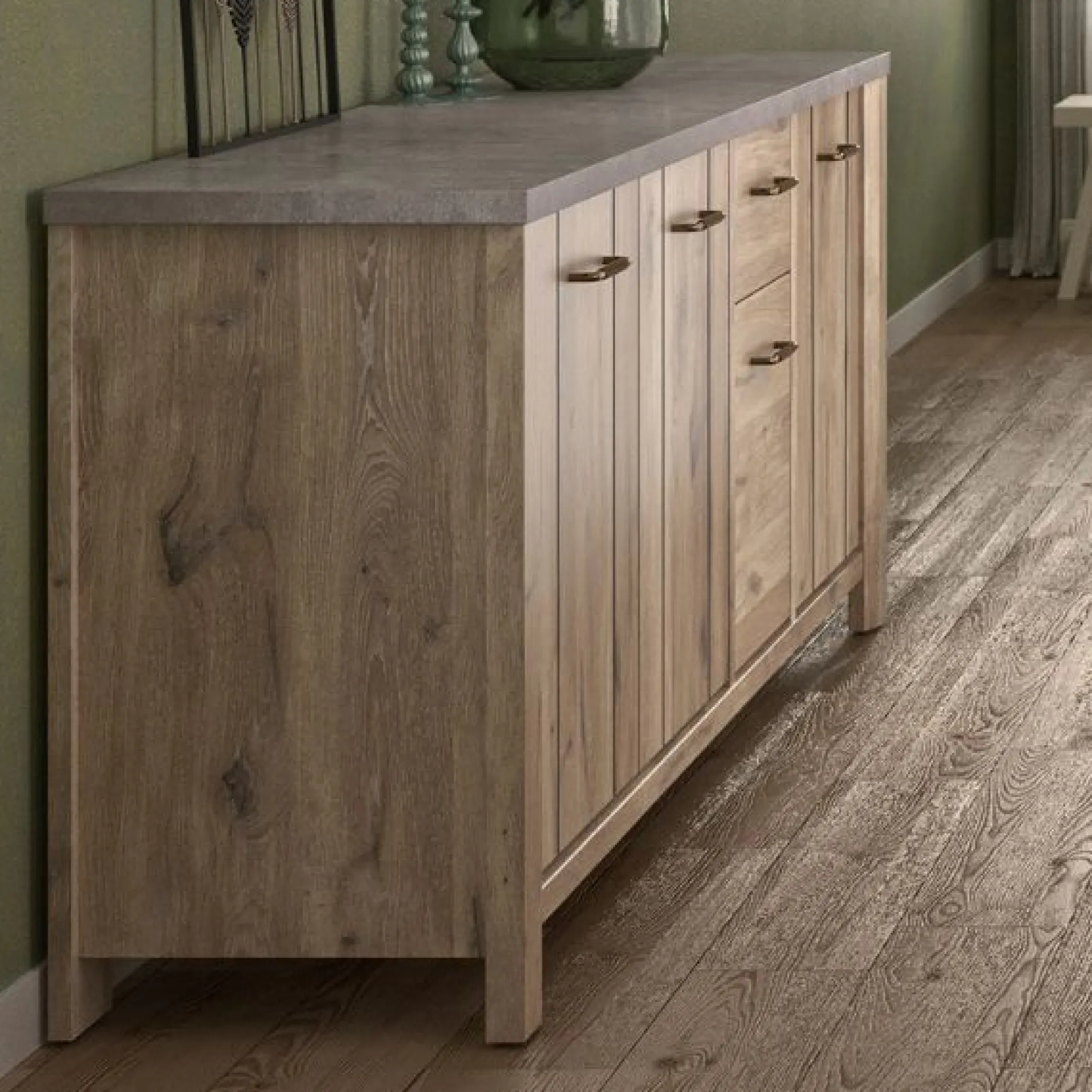 Sideboard Basalte | 220 x 50 x 88 cm | Viking Oak Design