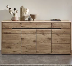 Sideboard Bellini 185cm 3 Schubladen und 3 Türen - Eiche/anthrazit