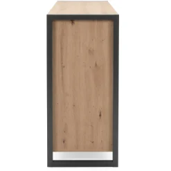 Sideboard Damon 120cm mit 2 Türen und 3 Schubladen - Eiche Dekor/anthrazit