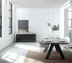 Sideboard Kobe 188cm - Beton/Schwarz