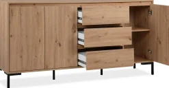 Sideboard Korina 178 cm-Kunsthandwerk Eiche