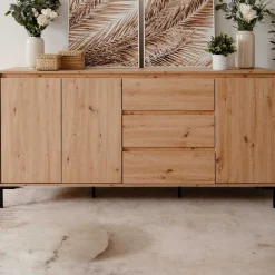 Sideboard Korina 178 cm-Kunsthandwerk Eiche