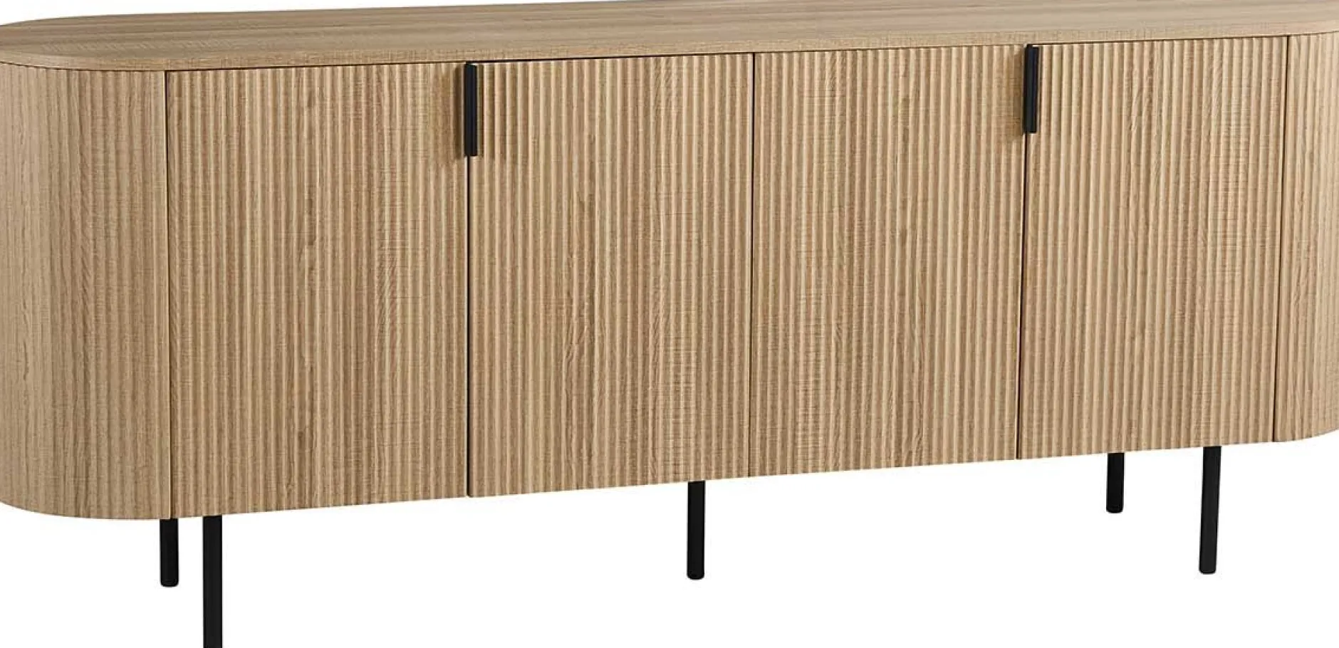 Sideboard Lagos - 200x45x80cm - 4 Türen - Eiche Dekor