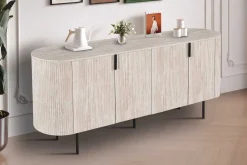 Sideboard Lagos - 200x45x80cm - 4 Türen - Travertin