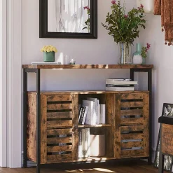 Sideboard Lance 100cm 2 Türen - rustikal braun/schwarz