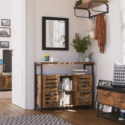Sideboard Lance 100cm 2 Türen - rustikal braun/schwarz