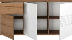 Sideboard Magda | 180 x 47 x 87 cm | Brown High Gloss White