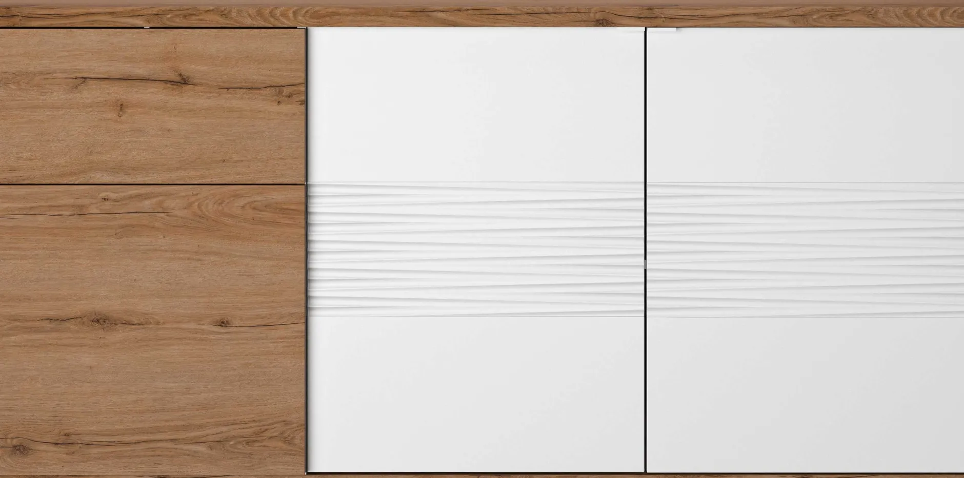 Sideboard Magda | 180 x 47 x 87 cm | Brown High Gloss White