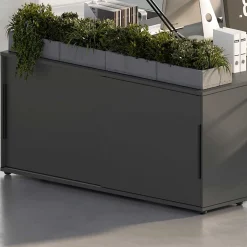 Sideboard mit Schiebetüren Tomori | 160 x 40 x 74 cm | Anthrazit