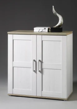 Sideboard Roman 93cm mit 2 Türen - weiß/braun
