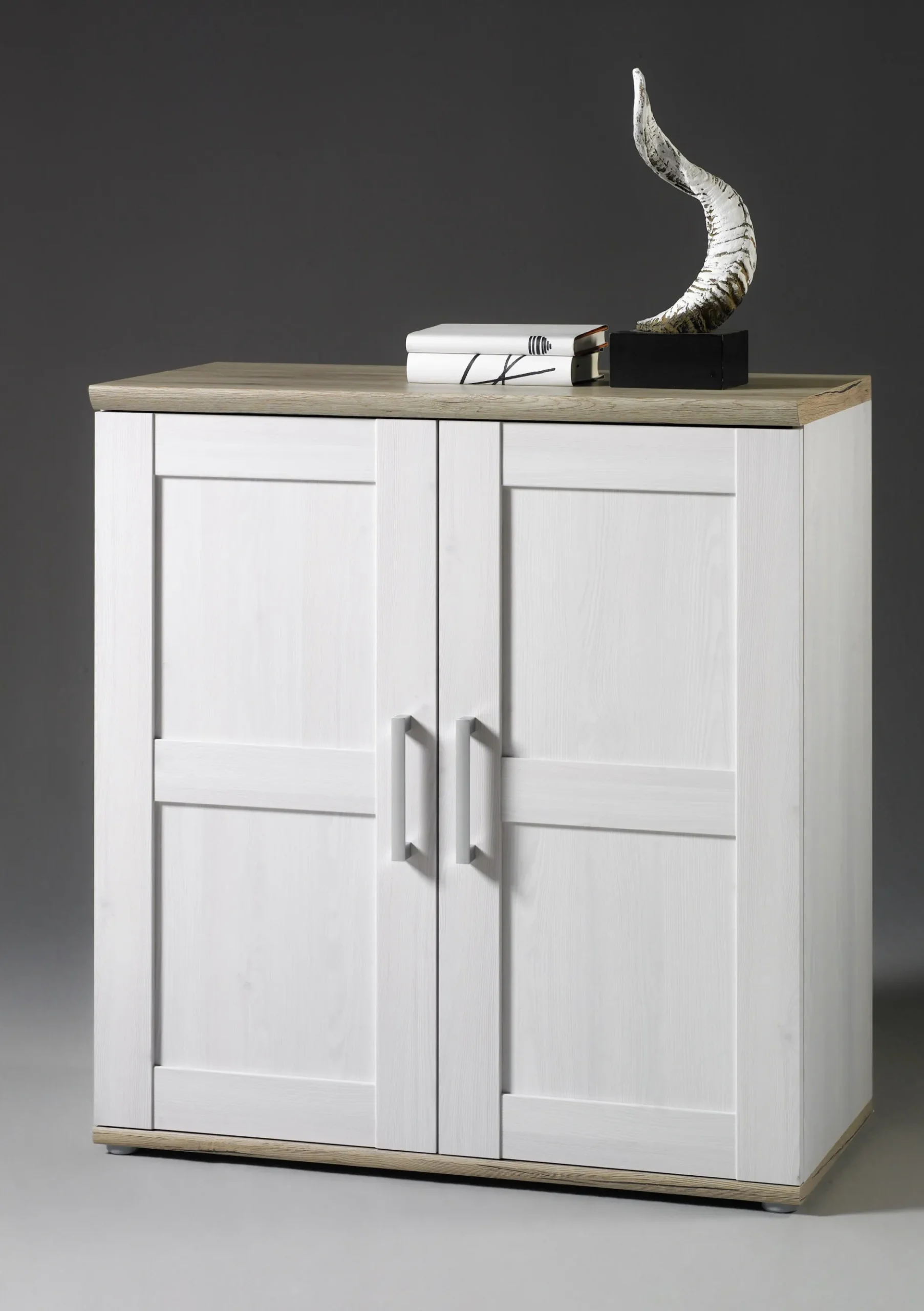 Sideboard Roman 93cm mit 2 Türen - weiß/braun