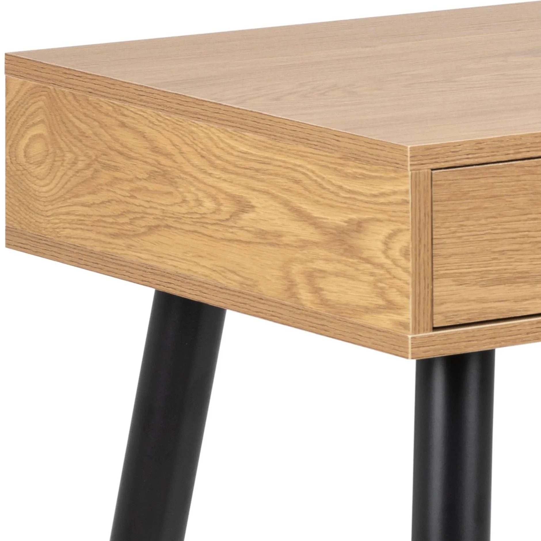 Sideboard/Schreibtisch Jupiter 110 cm 3 Schubladen - Wildeiche/schwarz
