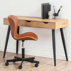 Sideboard/Schreibtisch Jupiter 110 cm 3 Schubladen - Wildeiche/schwarz