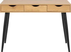 Sideboard/Schreibtisch Jupiter 110 cm 3 Schubladen - Wildeiche/schwarz