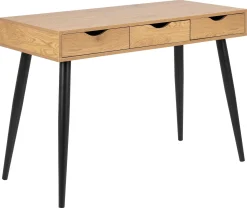 Sideboard/Schreibtisch Jupiter 110 cm 3 Schubladen - Wildeiche/schwarz