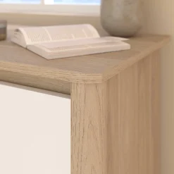 Sideboard Wendy - 184x46x86cm - 4 Türen und 1 Schublade - Eiche Dekor/Weiß