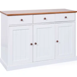 Sideboard Westerland 3 Türen- weiß/braun