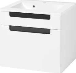 Siena 60cm Waschtischunterschrank - weiß/anthrazit
