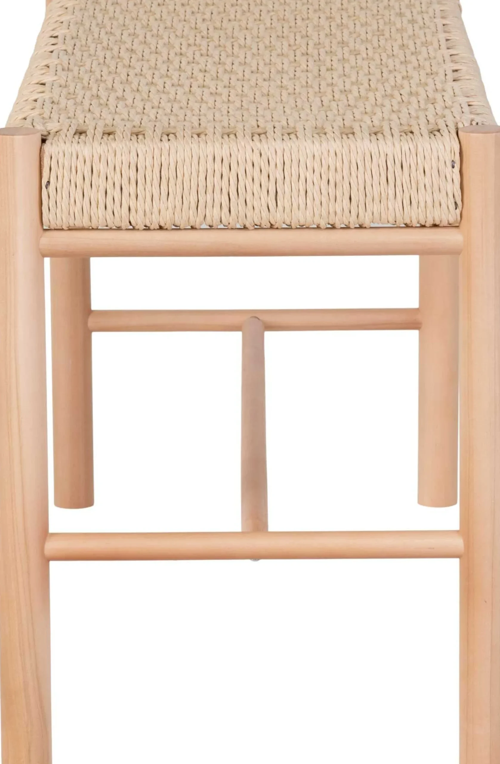 Sitzbank aus geflochtenem Pappelholz 35x80x45 cm