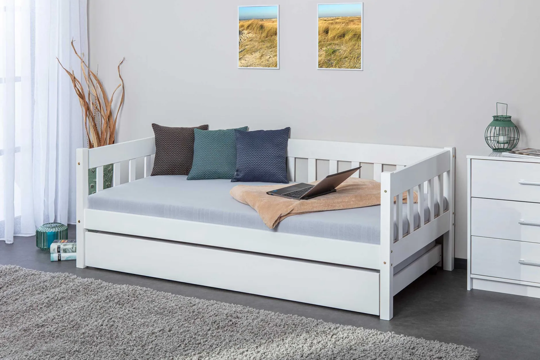 Sitzbett Sarco 90x200 - weiß