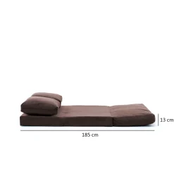 2-Sitzer Sofa-Bett | Komfort und Stil mit Metallrahmen | Braun