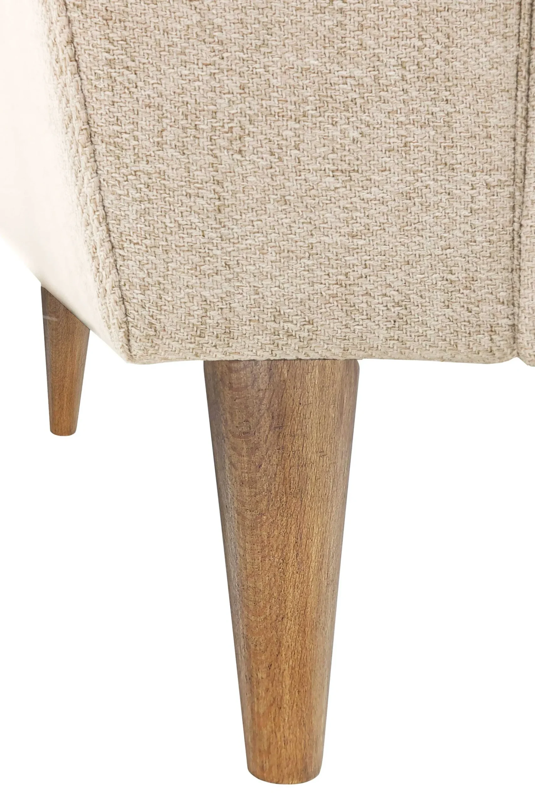 2-Sitzer Sofa Lino - 145x78x92cm - beige Stoff
