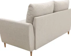 2-Sitzer Sofa Lino - 145x78x92cm - beige Stoff