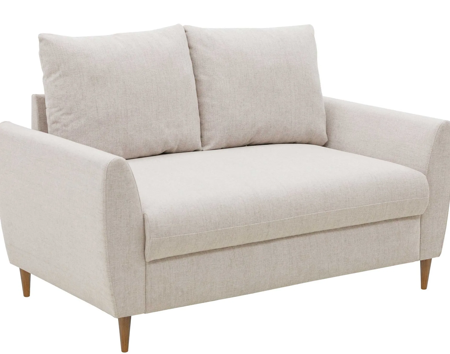 2-Sitzer Sofa Lino - 145x78x92cm - beige Stoff