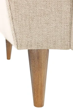 3-Sitzer Sofa Lino - 180x78x92cm - beige Stoff
