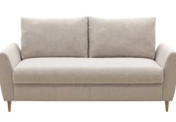 3-Sitzer Sofa Lino - 180x78x92cm - beige Stoff