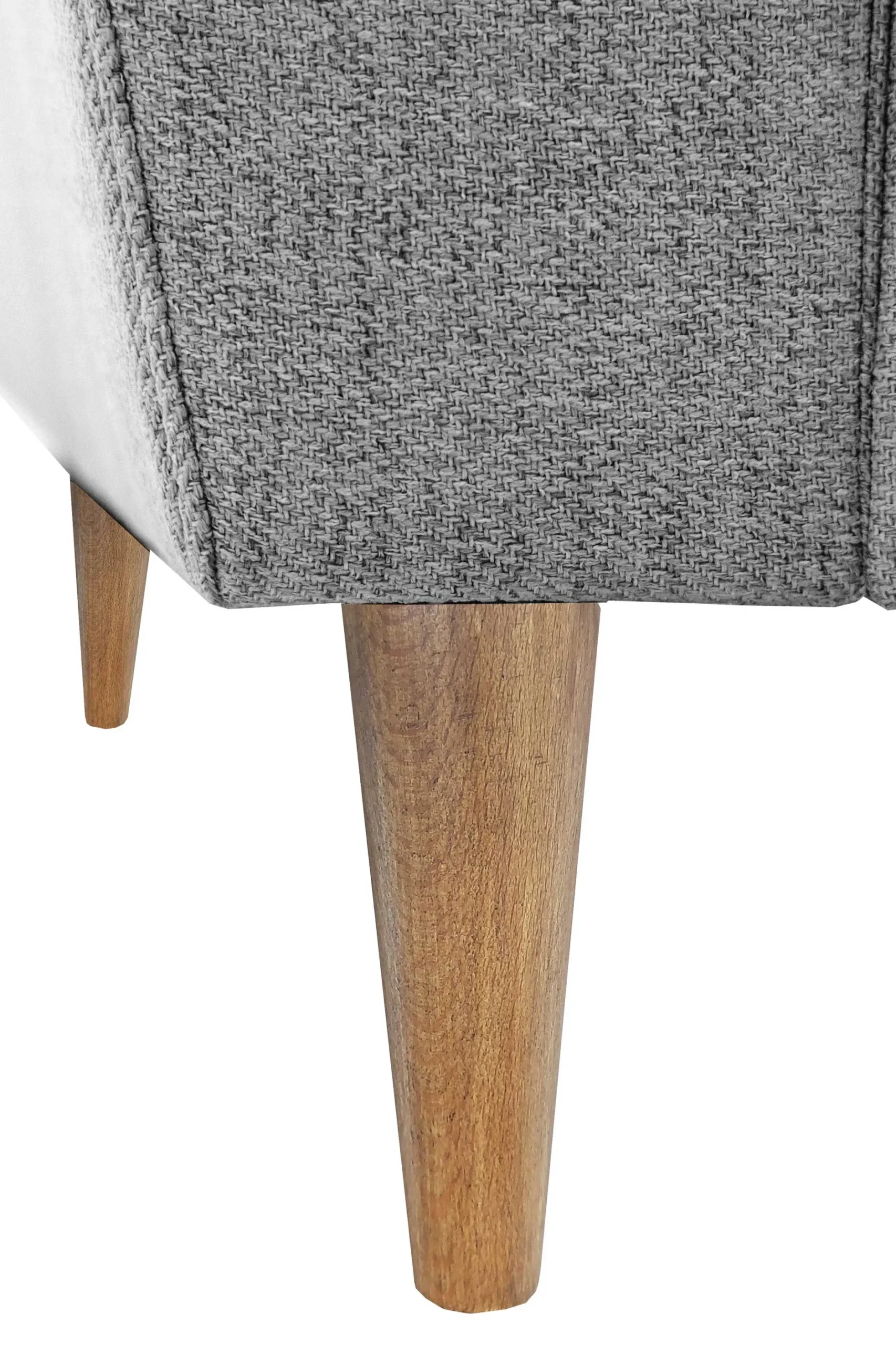 3-Sitzer Sofa Lino - 180x78x92cm - grauer Stoff