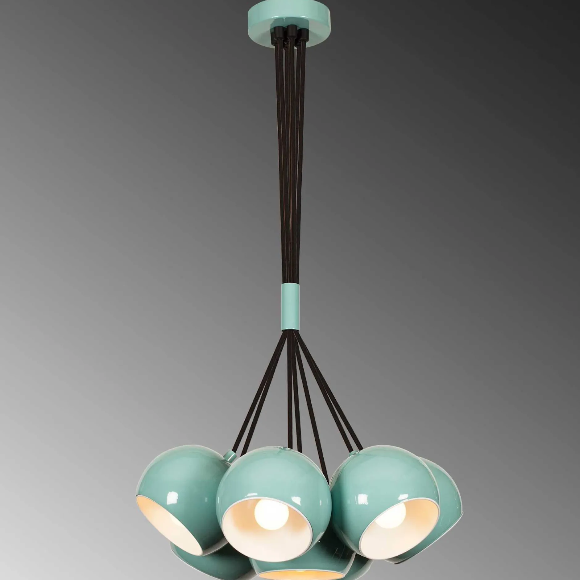 Sivani Kronleuchter | METALLGEHÄUSE | Türkis, Weiß