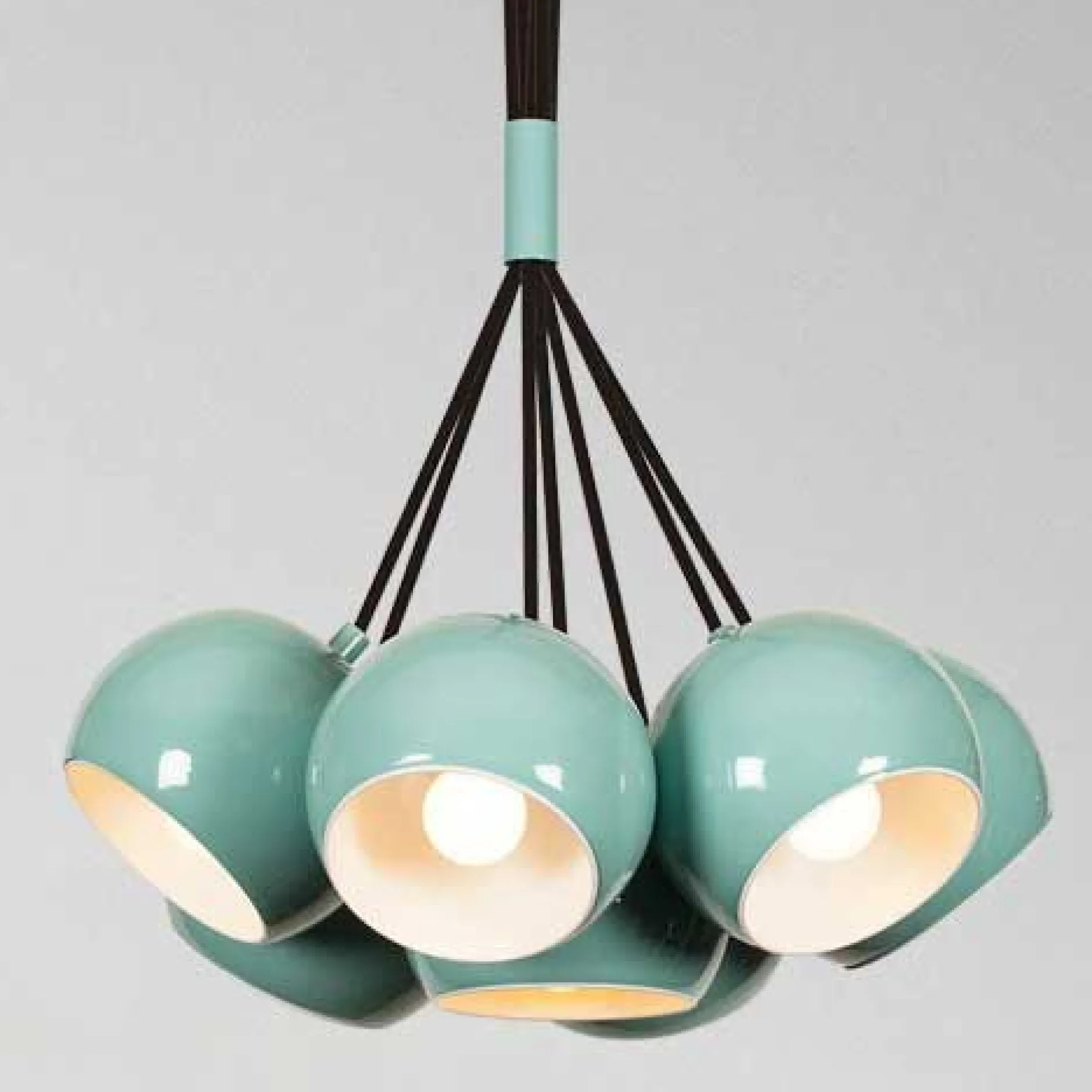 Sivani Kronleuchter | METALLGEHÄUSE | Türkis, Weiß