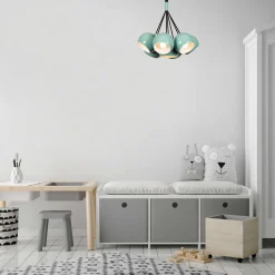 Sivani Kronleuchter | METALLGEHÄUSE | Türkis, Weiß