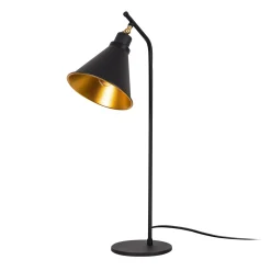 Sivani Tischlampe | METALLGEHÄUSE | Schwarz, Gold